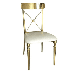 Gold Crossback Fancy Chair