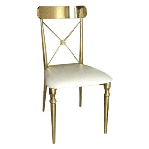 Gold Crossback Fancy Chair