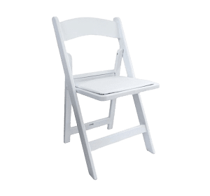 Wood Padded folded Chair – White