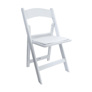 Wood Padded folded Chair – White